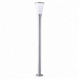 Gwsolar 100Cm Solar Post Light Aluminium Garden Pole Lamp, 400Lm Remote Control With Timer, Ip65 Waterproof Pathway Patio - thumbnail 1