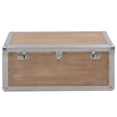 Berkfield Classic Storage Box Solid Fir Wood 91X52X40 Cm Brown