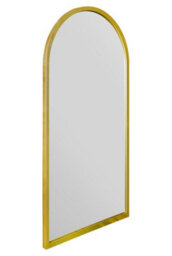 "Mirroroutlet Arcus - Gold Metal Framed Arched Wall Mirror 47"" X 23.5"" (120Cm X 60Cm)" - thumbnail 4