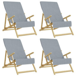 Berkfield Beach Towels 4 Pcs Grey 60X135 Cm Fabric 400 Gsm - thumbnail 2