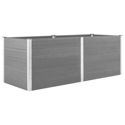 Berkfield Modern Garden Raised Bed 250X100X91 Cm Wpc Grey - image 1