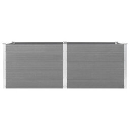 Berkfield Modern Garden Raised Bed 250X100X91 Cm Wpc Grey - thumbnail 4