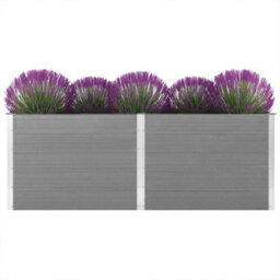 Berkfield Modern Garden Raised Bed 250X100X91 Cm Wpc Grey - thumbnail 3