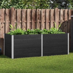 Berkfield Modern Garden Raised Bed 250X100X91 Cm Wpc Grey - thumbnail 2