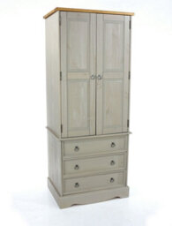 Core Products Premium Corona Grey, 2 Door, 3 Drawer Wardrobe H187.7Cm X W76.5Cm X D55.5Cm - thumbnail 3