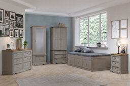 Core Products Premium Corona Grey, 2 Door, 3 Drawer Wardrobe H187.7Cm X W76.5Cm X D55.5Cm - thumbnail 7