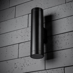 CGC Lighting Cgc Lucas Black Extra Long Gu10 Double Up And Down Outdoor Outside Wall Light Spotlight Ip44 Aluminium - thumbnail 2