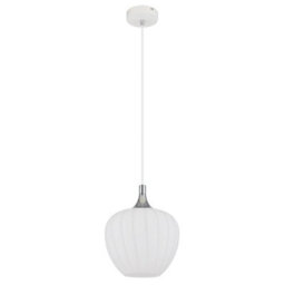 Luminosa Lighting Luminosa Maxy 24Cm Dome Pendant Ceiling Light White Matt Opal Glass Shade 1X E27 - thumbnail 2