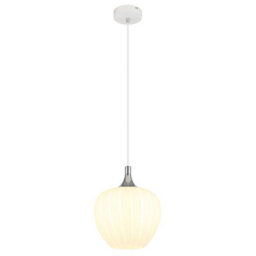 Luminosa Lighting Luminosa Maxy 24Cm Dome Pendant Ceiling Light White Matt Opal Glass Shade 1X E27 - thumbnail 1
