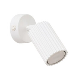 Luminosa Lighting Luminosa Karbon Minimalist Single Wall Spotlight White With Switch - thumbnail 1