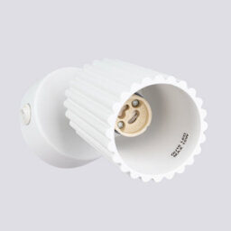 Luminosa Lighting Luminosa Karbon Minimalist Single Wall Spotlight White With Switch - thumbnail 5