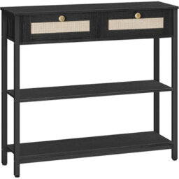 Console Table Hallway Table Sofa Table Side Table 80 X 25 X 75 Cm Black - thumbnail 6