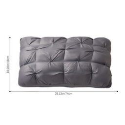 Darphe Grey Polyester Ultra Soft Pillow Insert 74Cm W X 48Cm D - thumbnail 7