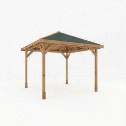 Waltons 3M X 3M Traditional Gazebo Pressure Treated Wooden Garden Shelter - thumbnail 3