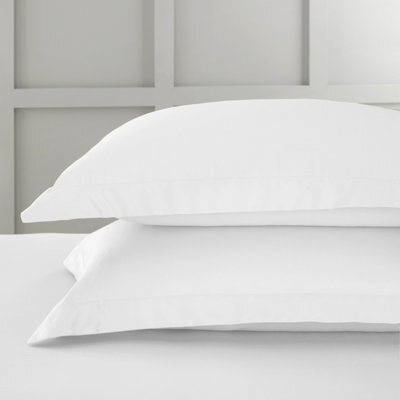 Bianca 400 Thread Count Cotton Sateen Oxford Pillowcase Pair White - image 1