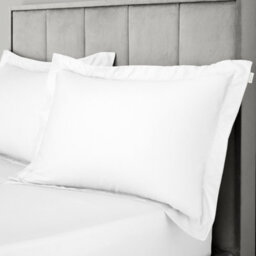 Bianca 400 Thread Count Cotton Sateen Oxford Pillowcase Pair White - thumbnail 2