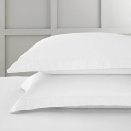 Bianca 400 Thread Count Cotton Sateen Oxford Pillowcase Pair White - thumbnail 1