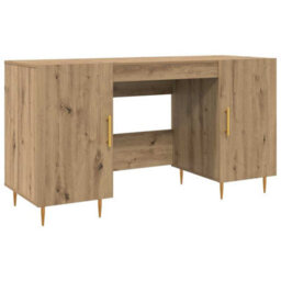 Walplus Desk With Shelf Artisan Oak 140 X 50 X 75 Cm Engineered Wood - thumbnail 2