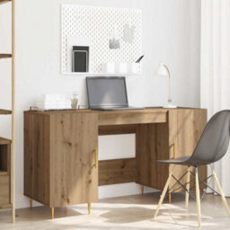 Walplus Desk With Shelf Artisan Oak 140 X 50 X 75 Cm Engineered Wood - thumbnail 4
