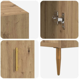 Walplus Desk With Shelf Artisan Oak 140 X 50 X 75 Cm Engineered Wood - thumbnail 9