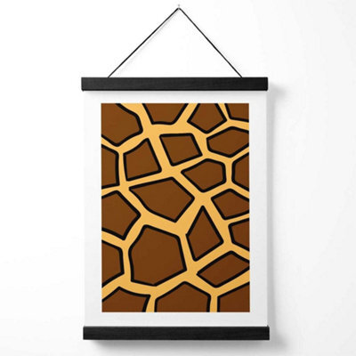 Artze Wall Art Cute Cartoon Style Giraffe Print Art Print With Black Frame Size: A4 - image 1