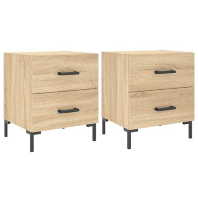 Berkfield Modern Bedside Cabinets 2 Pcs Sonoma Oak 40X35X47.5 Cm Engineered Wood - image 1