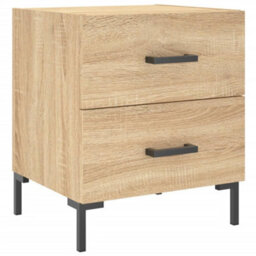 Berkfield Modern Bedside Cabinets 2 Pcs Sonoma Oak 40X35X47.5 Cm Engineered Wood - thumbnail 5