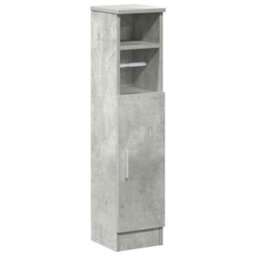 Walplus Bathroom Cabinet With Roll Holder Concrete Grey 20.5X22X90 Cm - thumbnail 2