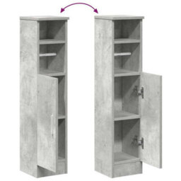 Walplus Bathroom Cabinet With Roll Holder Concrete Grey 20.5X22X90 Cm - thumbnail 8