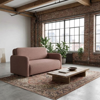 Viva Sun Ii Sofa Bed Has Sleep Function And Bedding Storage Freestanding Upholstered Back 130X103X85Cm Pink - image 1