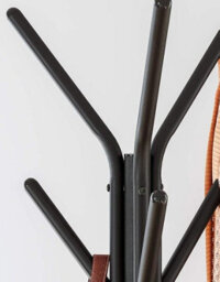 Modcraft Industrial Coat Rack Stand With 2 Shelves, Freestanding Hall Tree With 6 Hooks - thumbnail 5