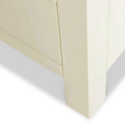 Farro Cream Xl 5 Drawer Tallboy Chest Fully Assembled - Painted With Oak Top By Roseland Furniture - thumbnail 7