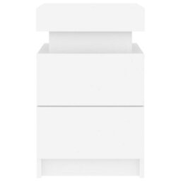 Vidaxl Bedside Cabinets With Led Lights 2 Pcs White 35X39X55 Cm - thumbnail 9