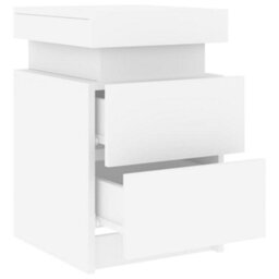 Vidaxl Bedside Cabinets With Led Lights 2 Pcs White 35X39X55 Cm - thumbnail 8
