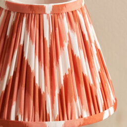 Luminosa Lighting Luminosa Rise Antique Bronze Plate Table Lamp With Apricot Orange Fabric Zigzag Shade 16Cm E14 - thumbnail 5