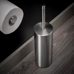Cosmic Bathroom Accessory Set, Silver Matt, 5 Pieces, 2X Hooks, Toilet Brush And Holder, Toilet Paper Holder, Towel Rail - thumbnail 9