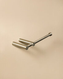 Cosmic Bathroom Accessory Set, Silver Matt, 5 Pieces, 2X Hooks, Toilet Brush And Holder, Toilet Paper Holder, Towel Rail - thumbnail 5