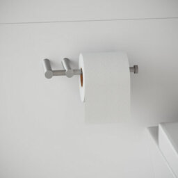 Cosmic Bathroom Accessory Set, Silver Matt, 5 Pieces, 2X Hooks, Toilet Brush And Holder, Toilet Paper Holder, Towel Rail - thumbnail 6