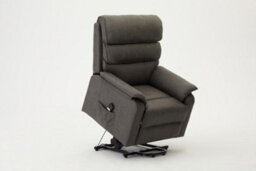 Home Detail Blair Electric Recliner Lift And Tilt Riser Armchair Air Leather, Grey - thumbnail 4