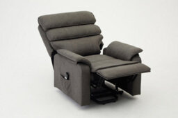 Home Detail Blair Electric Recliner Lift And Tilt Riser Armchair Air Leather, Grey - thumbnail 6