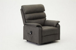 Home Detail Blair Electric Recliner Lift And Tilt Riser Armchair Air Leather, Grey - thumbnail 3