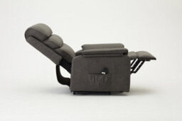 Home Detail Blair Electric Recliner Lift And Tilt Riser Armchair Air Leather, Grey - thumbnail 5