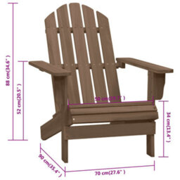Berkfield Garden Chair Wood Brown - thumbnail 6