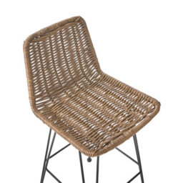Beliani Set Of 2 Bar Chairs Cassita Rattan Brown - thumbnail 7