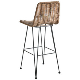 Beliani Set Of 2 Bar Chairs Cassita Rattan Brown - thumbnail 6