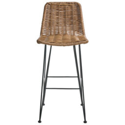 Beliani Set Of 2 Bar Chairs Cassita Rattan Brown - thumbnail 5