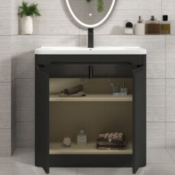 Royal Bathrooms Venice 800mm Sage Green Wall Hung Vanity Unit 2 Drawer With Ceramic Basin - thumbnail 4