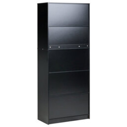 Beliani 2 Door Bookcase Zehna Brown/ Black - thumbnail 6