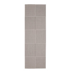 Melrose Eden Multistripe Natural Abstract Design Pile Height 3mm Area Indoor Outdoor Runner Rug - 67/200Cm - thumbnail 4