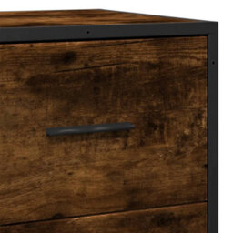 Vidaxl Sideboard Smoked Oak 35.5X35X76 Cm Engineered Wood And Metal - thumbnail 8